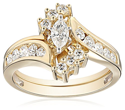 IGI Certified 14k Yellow Gold Bypass Diamond (1cttw, H-I ...